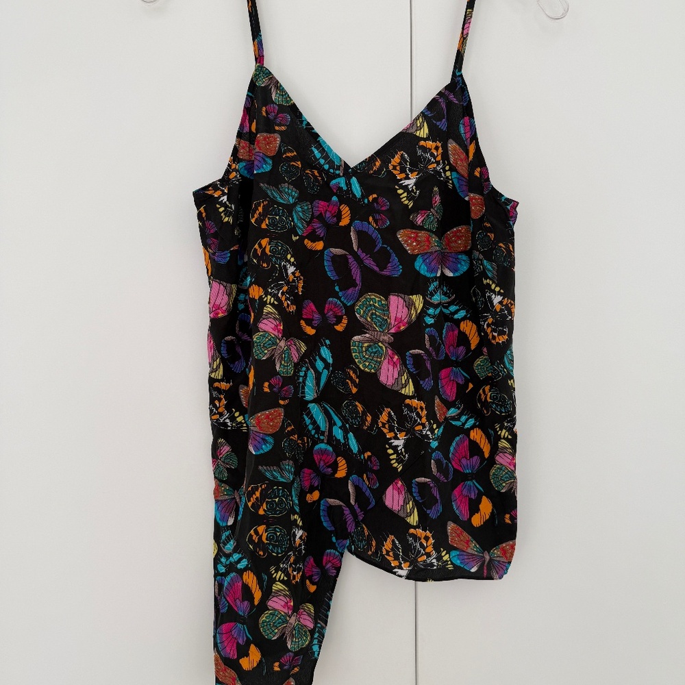Catherine Gee Butterfly Print Alexa Tank - Size Small - NWT